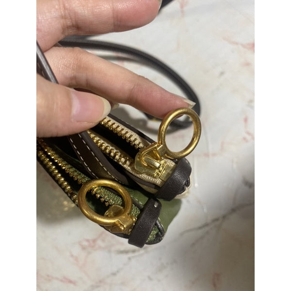 SALE! ❤️ AUTHENTIC Tory Burch Perry Bombe double-zip crossbody bag - Green