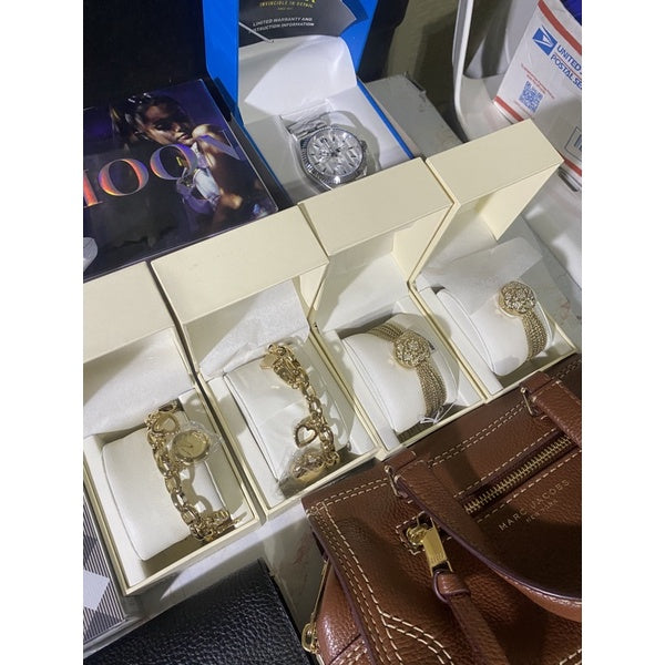 AUTHENTIC.ORIGINAL Anne Klein Women's AK/1046CHCV with Mirror Premium Crystal-Accented Watch