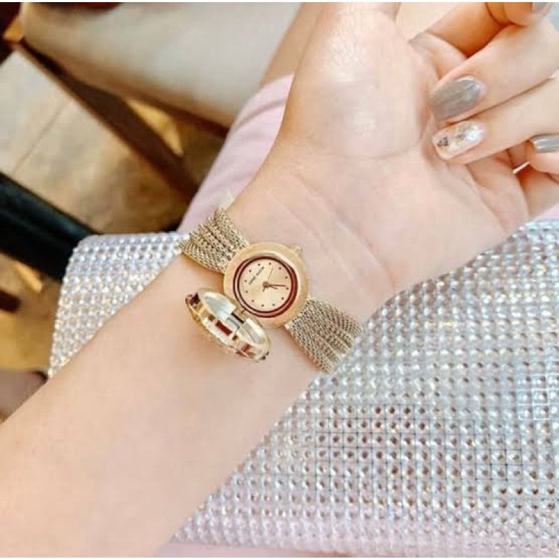 AUTHENTIC.ORIGINAL Anne Klein Women's AK/1046CHCV with Mirror Premium Crystal-Accented Watch
