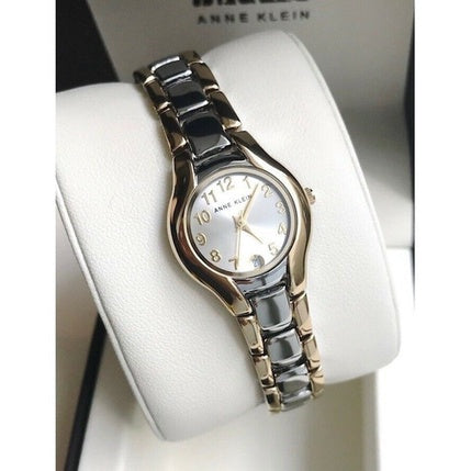 AUTHENTIC Anne Klein Women's 10-6777SVTT Two-Tone Dress Watch with an Easy to Read Dial