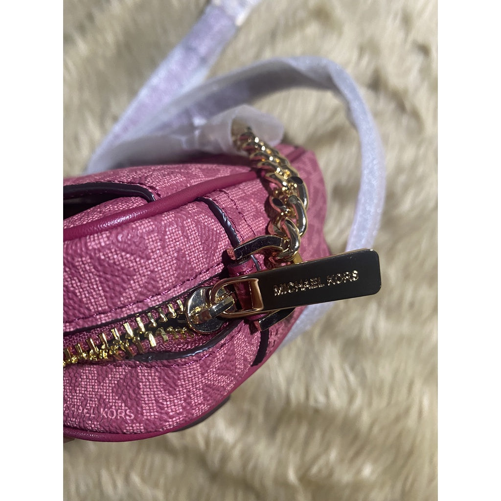 SALE! ❤️ AUTHENTIC Michael K0rs MK Jet Set Travel Medium Logo Camera Bag PINK