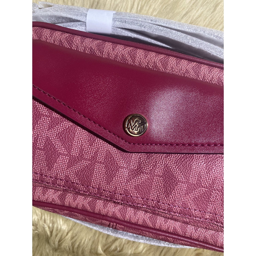 SALE! ❤️ AUTHENTIC Michael K0rs MK Jet Set Travel Medium Logo Camera Bag PINK