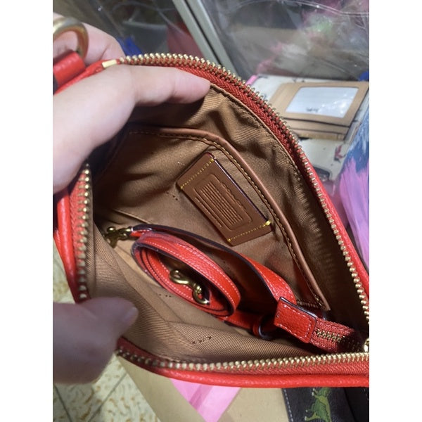 SALE! ❤️ AUTHENTIC Coach RETAIL Rexy Kitt Pebbled Leather Crossbody Bag Red