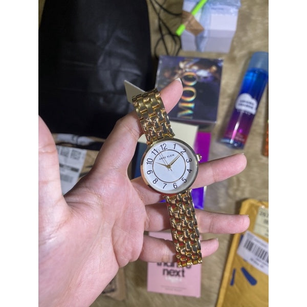 AUTHENTIC Anne Klein Women's Easy to Read Bracelet Watch AK/3662WTGB