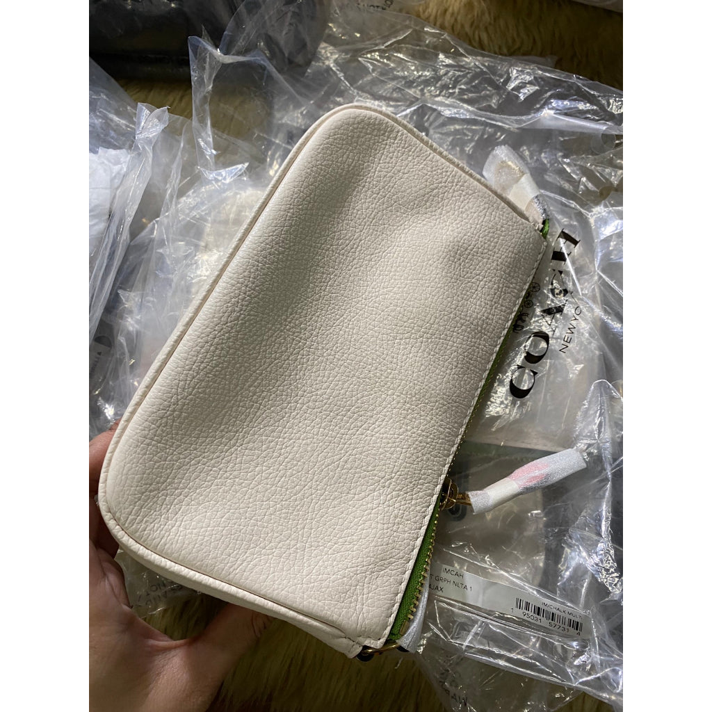 AUTHENTIC/ORIGINAL Coach Nolita 19 With Rainbow Shoulder Bag White