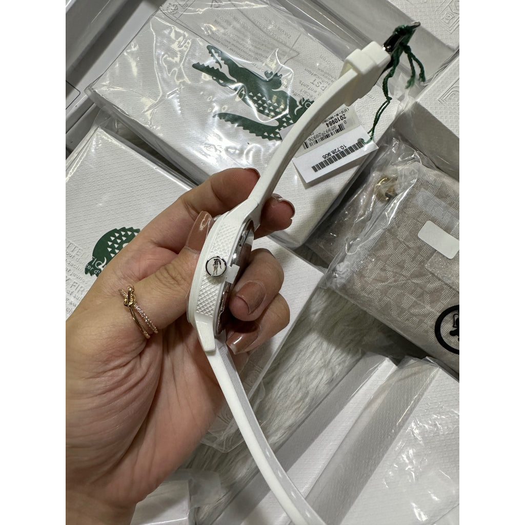 AUTHENTIC/ORIGINAL LACOSTE Men's L.12.12 White Silicone Strap Watch