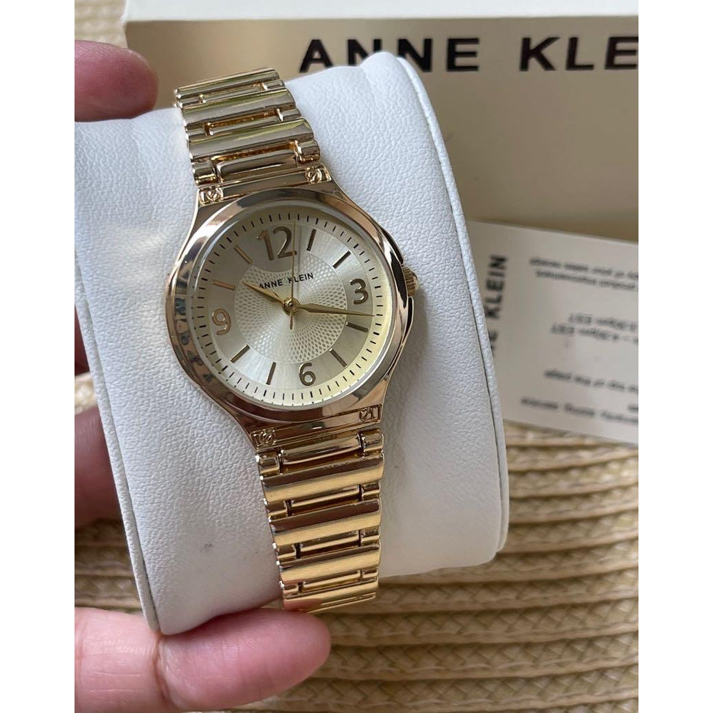 AUTHENTIC/ORIGINAL Anne Klein Women's Bracelet Gold Watch AK/3812CHGB