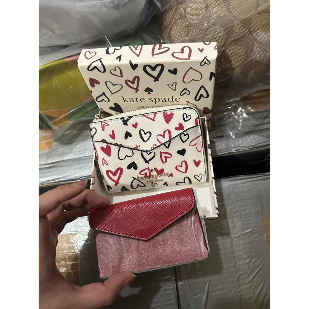 AUTHENTIC/ORIGINAL KateSpade Staci Boxed Small Card Set Heart