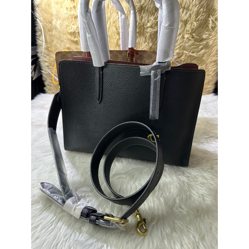 AUTHENTIC/ORIGINAL COACH Carter Carryall 28 Retail Crossbody Bag BLACK