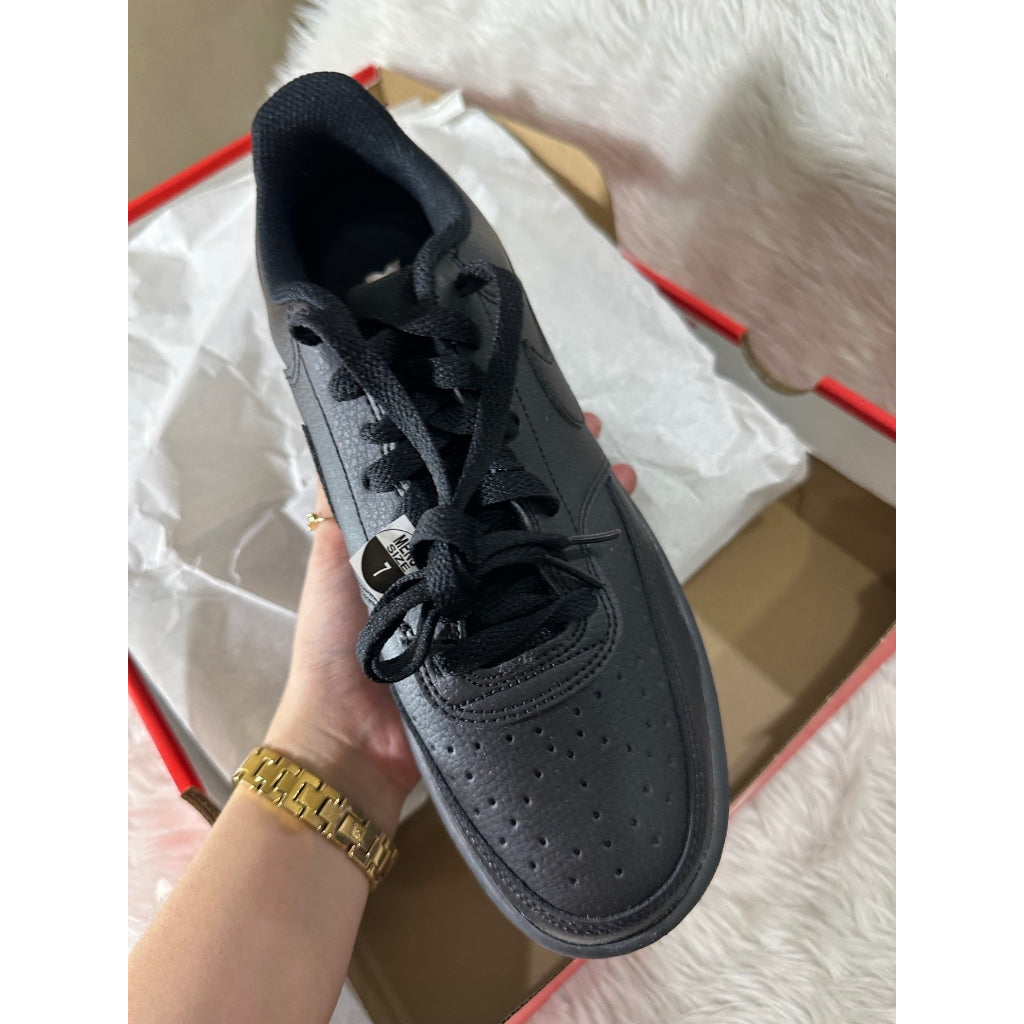 SALE! AUTHENTIC/ORIGINAL NIKE Court Vision Low Women Men Shoes Black M 7 / W 8.5