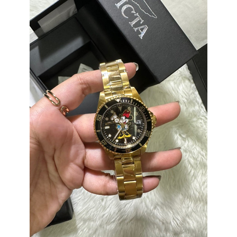SALE! ❤️ AUTHENTIC Invicta Disney Limited Edition Minnie Mouse Women's Watch - 34mm, Gold (32392)