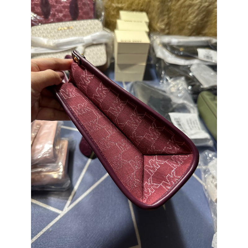 AUTHENTIC/ORIGINAL MICHAEL K0RS Mirella Signature Small Shopper Top Zip Crossbody Bag Mulberry