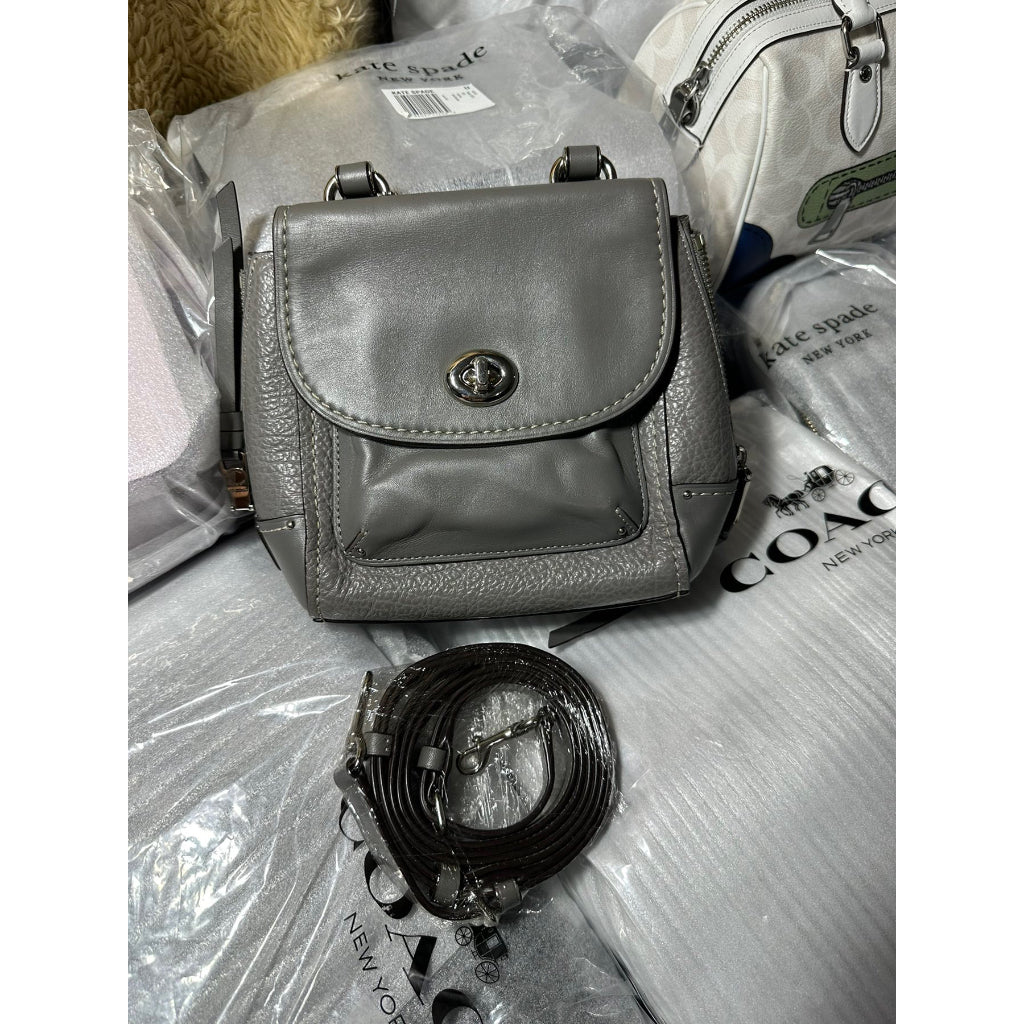 AUTHENTIC/ORIGINAL COACH Preloved Faye Women’s Backpack Gray Convertible Bag Small