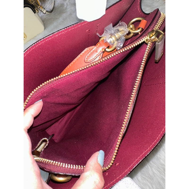 AUTHENTIC/ORIGINAL COACH Carter Carryall 28 in Signature Canvas Retail Crossbody Bag BROWN