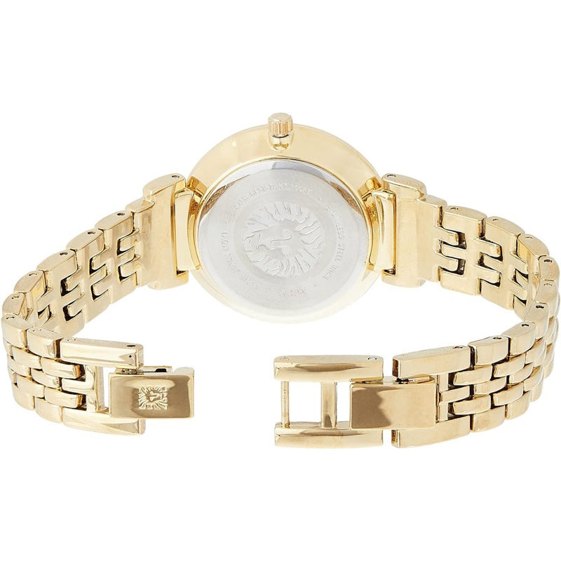 AUTHENTIC/ORIGINAL Anne Klein Women's AK/2158GYGB Gold-Tone Bracelet Watch