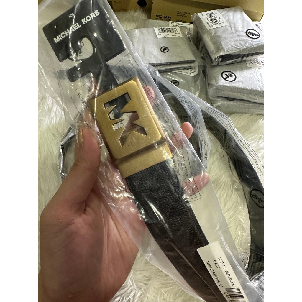 AUTHENTIC/ORIGINAL Michael K0rs Men's Monogram Logo Belt 34mm