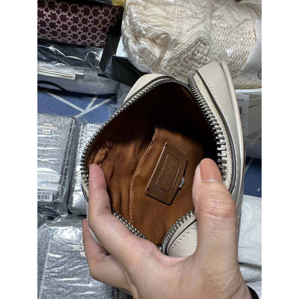 AUTHENTIC/ORIGINAL COACH Sullivan Crossbody Men's Bag In Signature Leather Beige