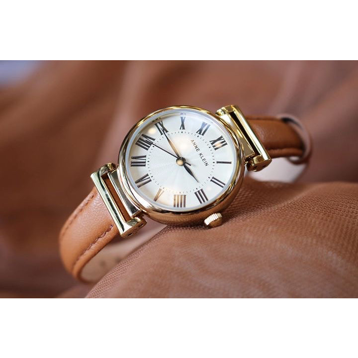 AUTHENTIC/ORIGINAL Anne Klein Women's Leather Strap Watch AK/2246CRHY