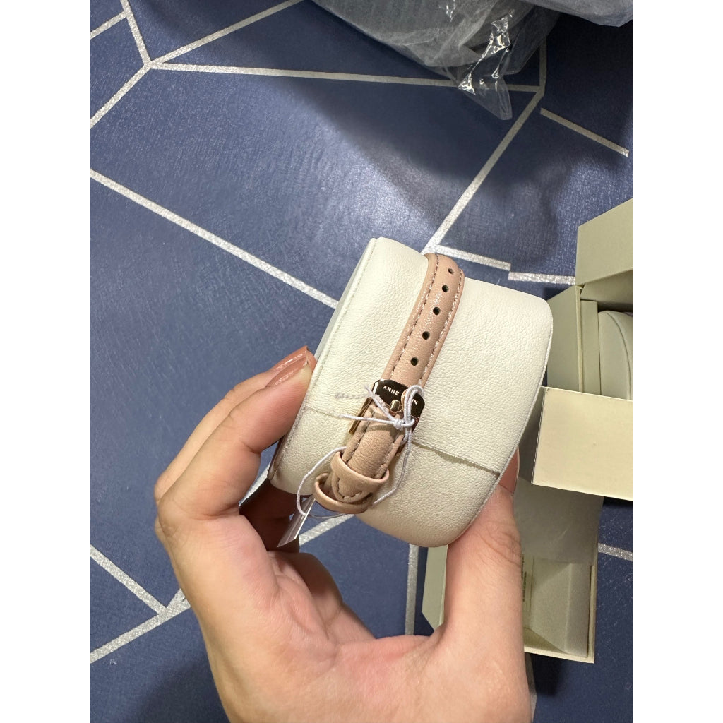 AUTHENTIC/ORIGINAL Anne Klein Women's Japanese Quartz Dress Watch with Leather Strap, Pink AK/2246RG