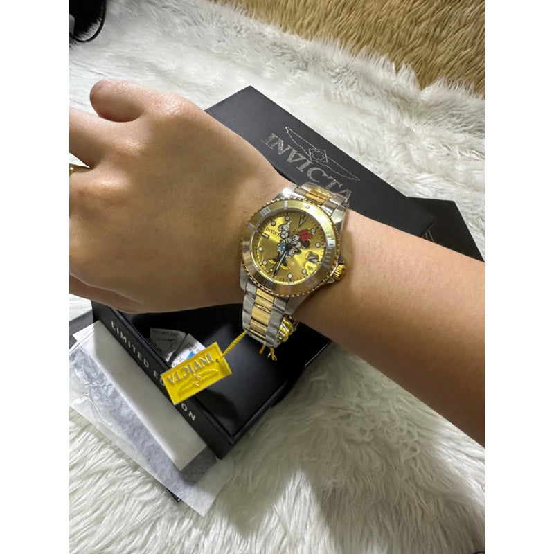 SALE! ❤️ AUTHENTIC Invicta Disney Limited Edition Minnie Mouse Women's Watch - 34mm, Gold (32393)