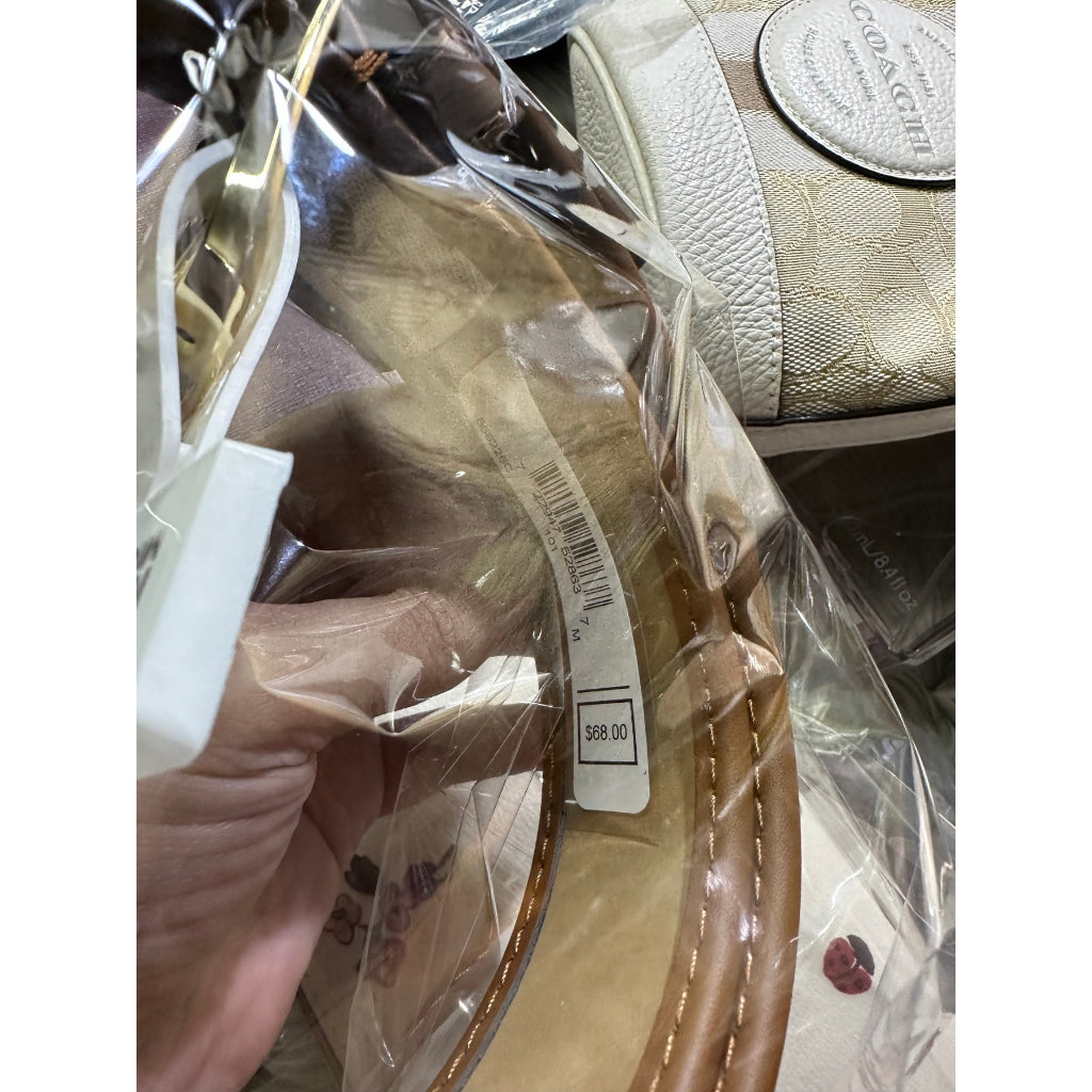 AUTHENTIC/ORIGINAL Michael K0rs Signature MK Logo Belt Brown Women's