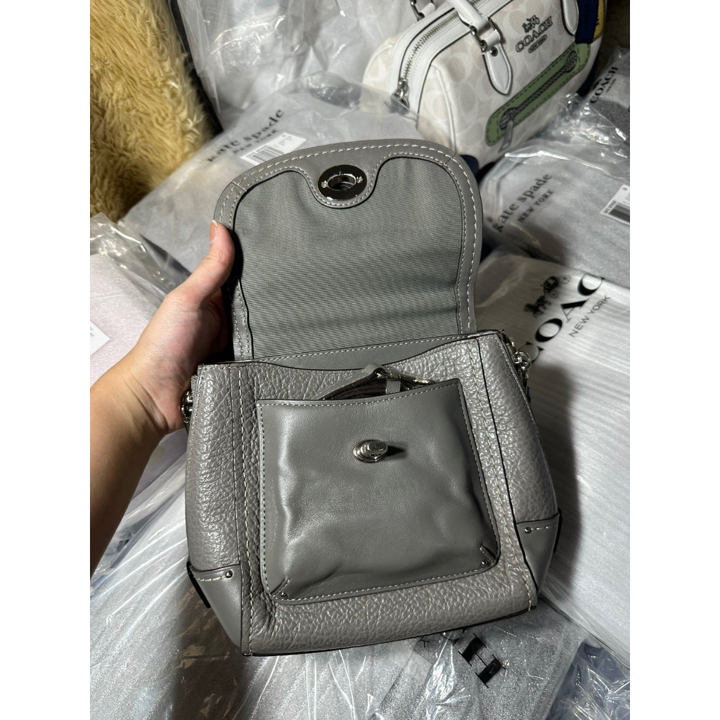 AUTHENTIC/ORIGINAL COACH Preloved Faye Women’s Backpack Gray Convertible Bag Small