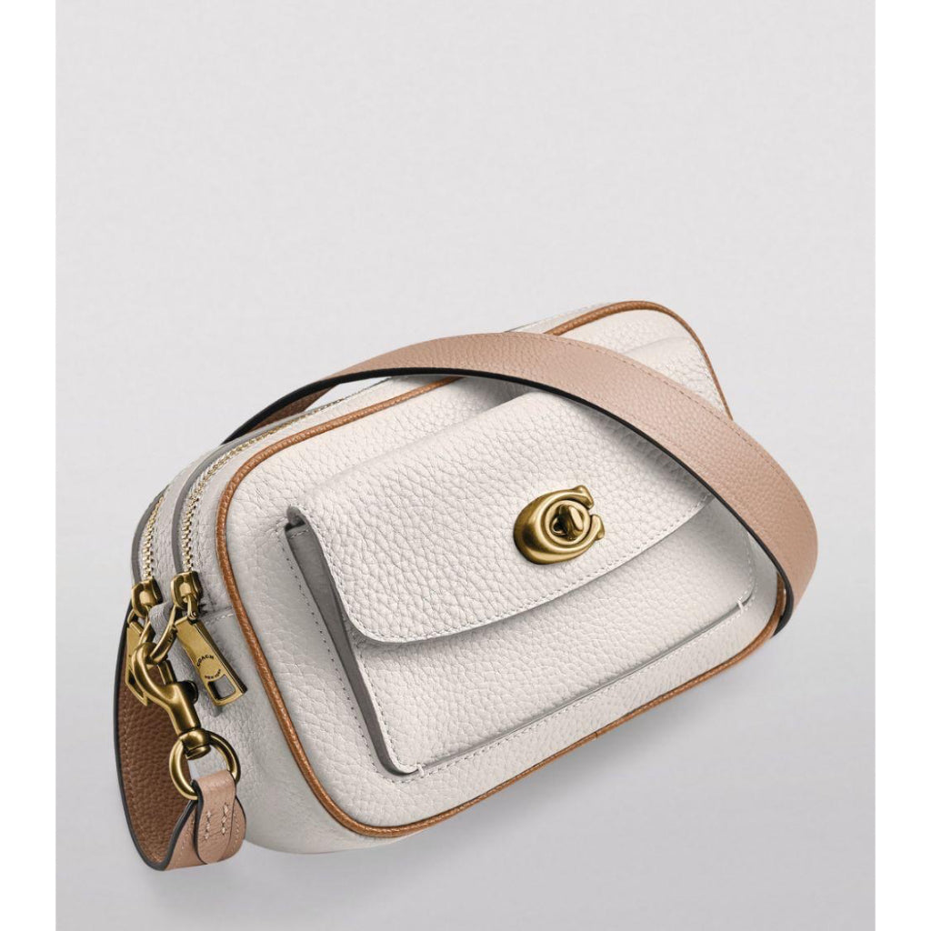 AUTHENTIC/ORIGINAL Coach Preloved Willow Camera Bag In Colorblock White