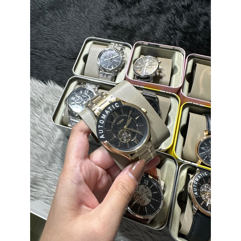 AUTHENTIC/ORIGINAL Fossil Fenmore Automatic Gold-Tone Stainless Steel Men's Watch