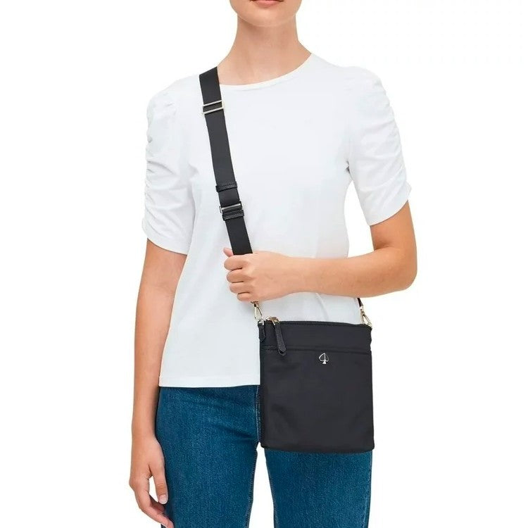 AUTHENTIC/ORIGINAL KateSpade KS Preloved Taylor Small Swing Pack Nylon File Bag Black