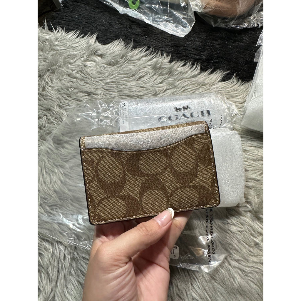 AUTHENTIC/ORIGINAL COACH ID Wallet In Signature Canvas Small Men Card Holder Wallet