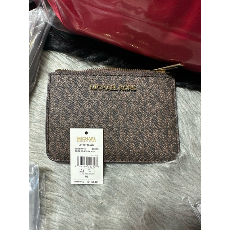 AUTHENTIC/ORIGINAL Michael K0rs MK Jet Set Travel Small Coin Pouch ID Wallet