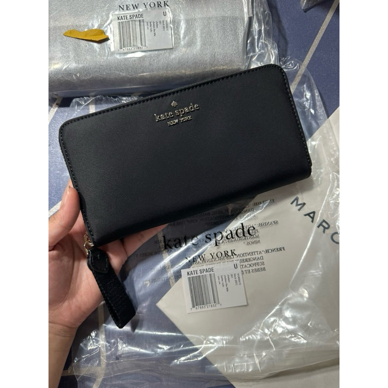 AUTHENTIC/ORIGINAL KateSpade KS Chelsea Nylon Large Continental Long Wallet BLACK