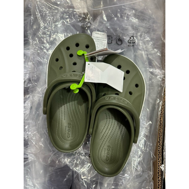 AUTHENTIC/ORIGINAL Crocs Bayaband Clog in Army Green / Cobblestone