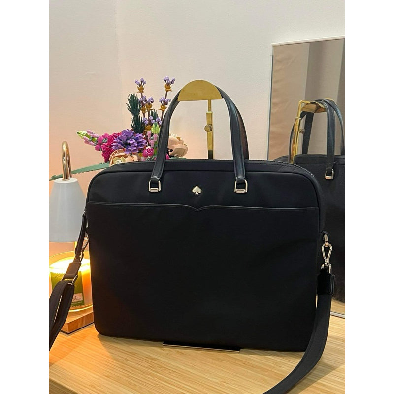 AUTHENTIC/ORIGINAL KateSpade KS Preloved Jae Nylon Laptop Bag Black