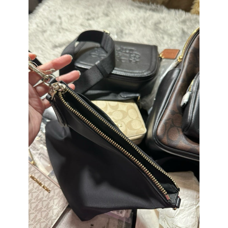 AUTHENTIC/ORIGINAL KateSpade KS Preloved Taylor Small Swing Pack Nylon File Bag Black