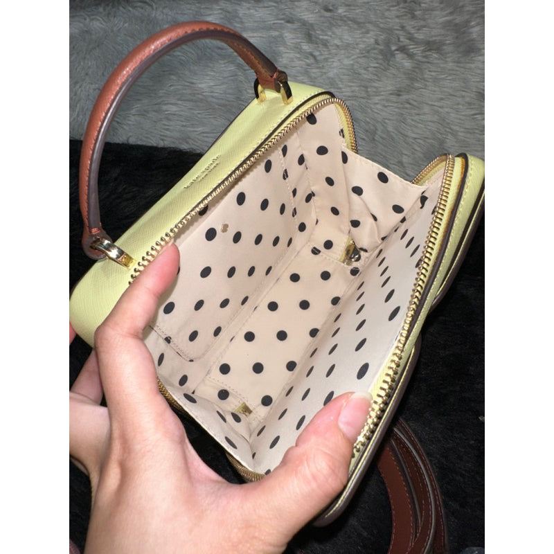 AUTHENTIC/ORIGINAL Preloved KateSpade KS Vanity Mini Top Handle Lilac Bag