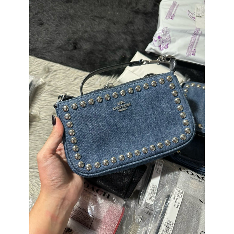 AUTHENTIC/ORIGINAL COACH Nolita 19 With Rivets Small Bag in DENIM