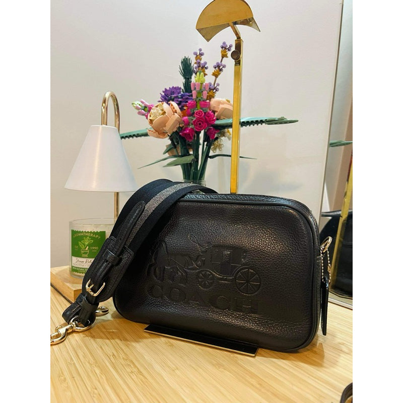 AUTHENTIC/ORIGINAL Coach Preloved Jes horse embossed crossbody black bag