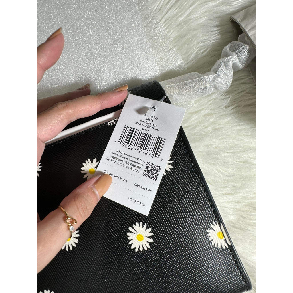 AUTHENTIC/ORIGINAL KateSpade KS Carson Convertible Crossbody Bag Black Floral