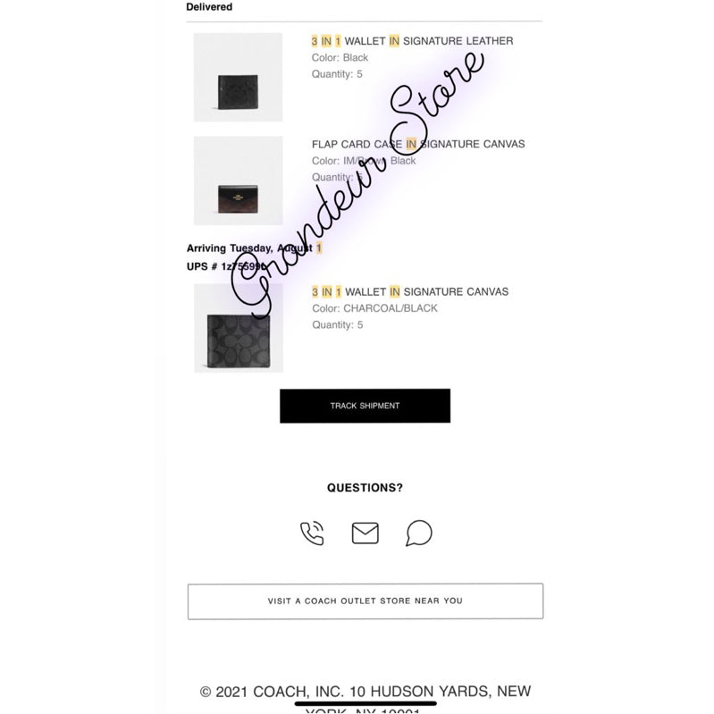 AUTHENTIC COACH COMPACT ID WALLET FOR MEN (WITH INSERT) IN SIGNATURE CANVAS BLACK