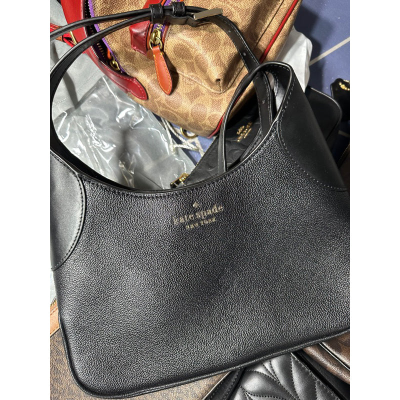 AUTHENTIC/ORIGINAL Preloved KateSpade Aster Leather Small Crossbody Bag Black