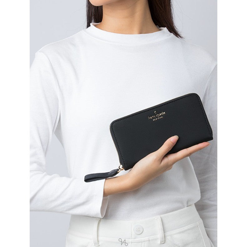 AUTHENTIC/ORIGINAL KateSpade KS Chelsea Nylon Large Continental Long Wallet BLACK