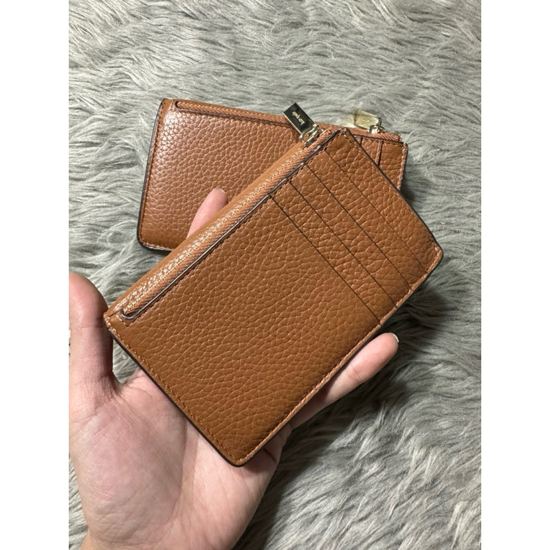 AUTHENTIC/ORIGINAL KateSpade KS Dumpling Small Flap Card Holder Wallet Black Brown