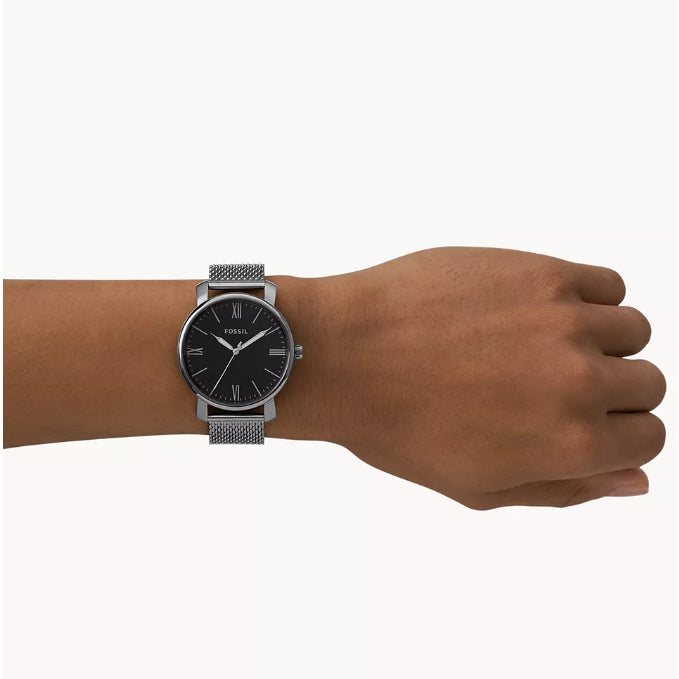 AUTHENTIC/ORIGINAL F0ssil Rhett Three-Hand Smoke Stainless Steel Men's Watch