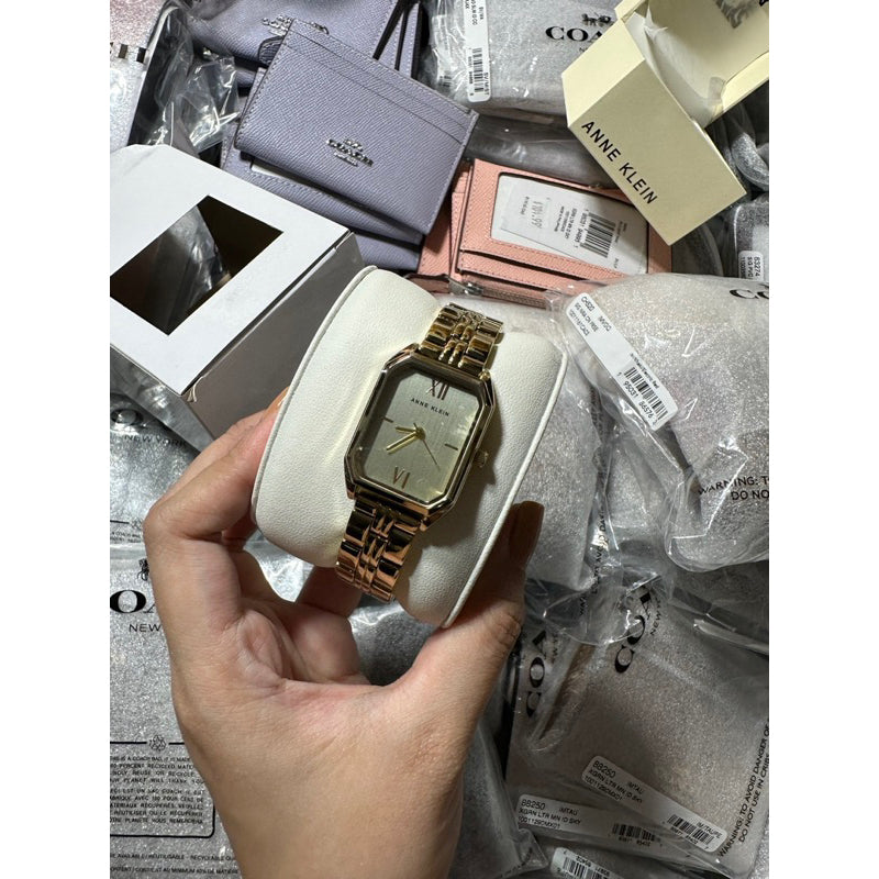 AUTHENTIC/ORIGINAL Anne Klein Women's Bracelet Watch,Gold AK/3774CHGB