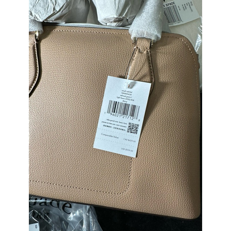 AUTHENTIC/ORIGINAL KateSpade KS Darcy Small Satchel Bag in Light Brown FAWN