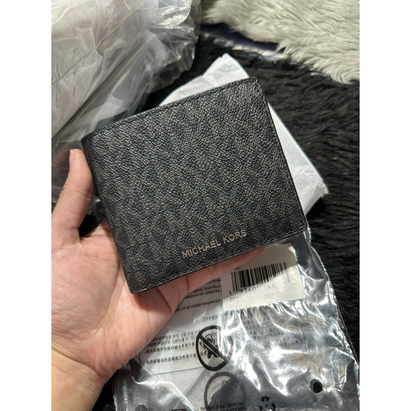 AUTHENTIC Michael K0rs MK Cooper Logo Billfold Men Wallet With Coin Pouch