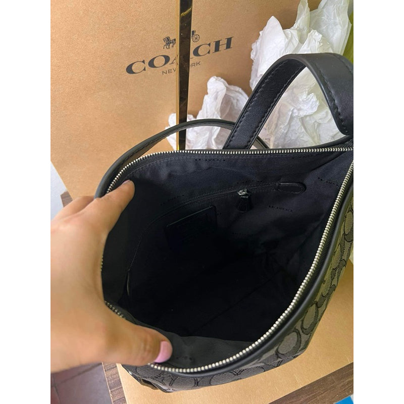 AUTHENTIC/ORIGINAL COACH Preloved Small Dufflette Bucket Bag MonoBlack