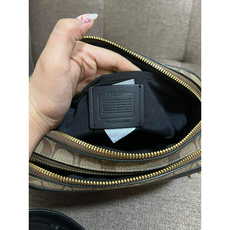 AUTHENTIC/ORIGINAL Coach Preloved Jes Crossbody Bag In Blocked Signature Canvas