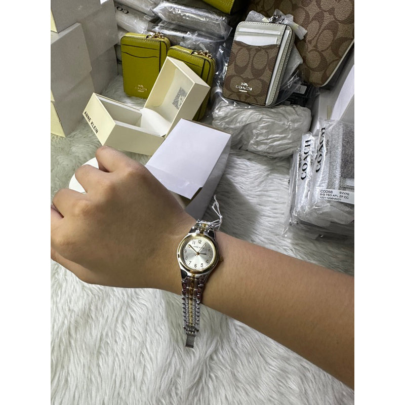 AUTHENTIC Anne Klein Women's 10-5491SVTT Two-Tone Dress Watch